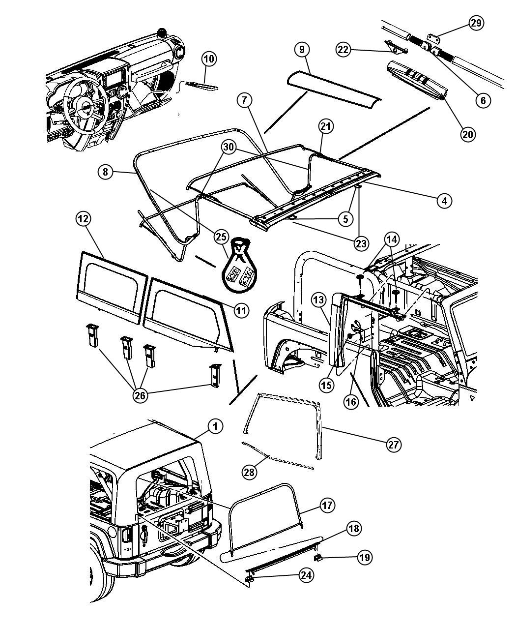 Jeep Wrangler Cover. Soft top. [premium black sunrider soft top]. Color ...