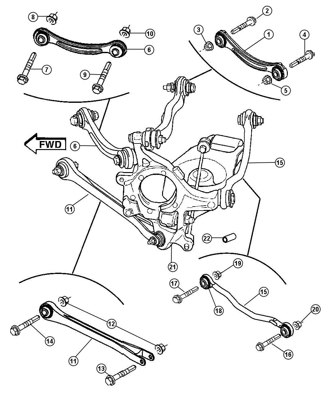 2013 Chrysler 300 Suspension,rear Links,knuckles.