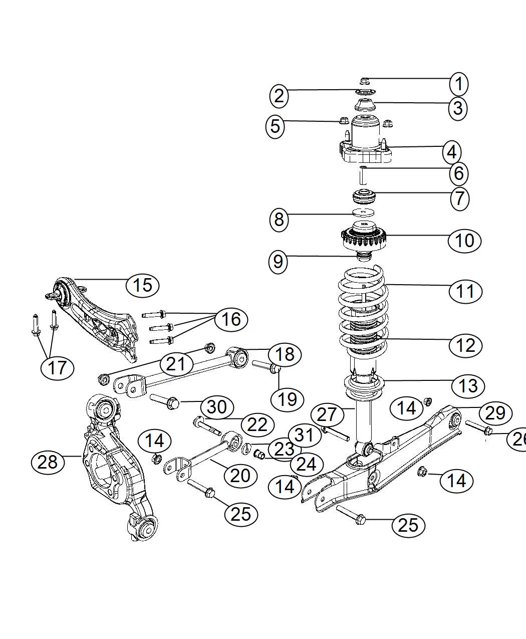 2014 Dodge Avenger Knuckle. Rear. Left - 05085533AH | Mopar Parts ...