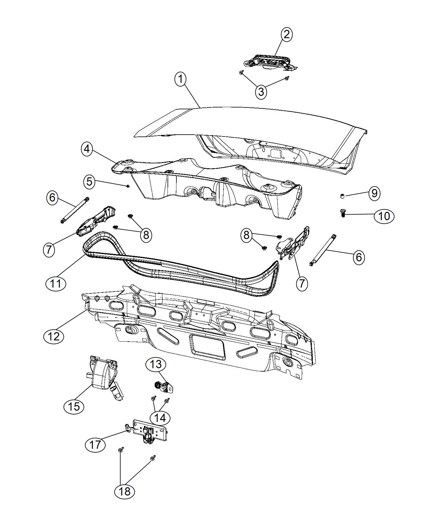 Chrysler 200 Spoiler. Rear. Color: [black/red] exterior: [brilliant ...