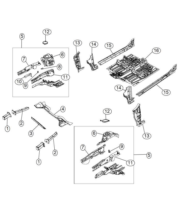 2015 Chrysler 200 Beam. Lower load. Right - 68096084AC | Mopar Parts ...