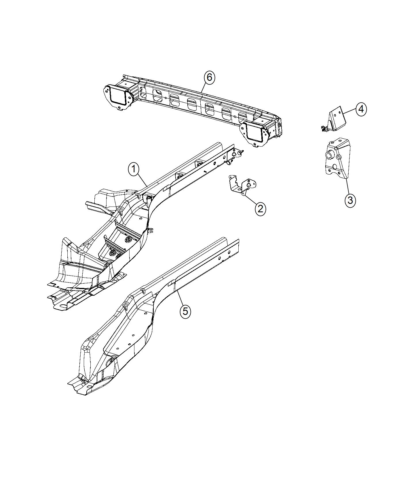 Jeep RENEGADE Beam. Rear bumper. Canada, mexico - 68455619AA | Mopar ...