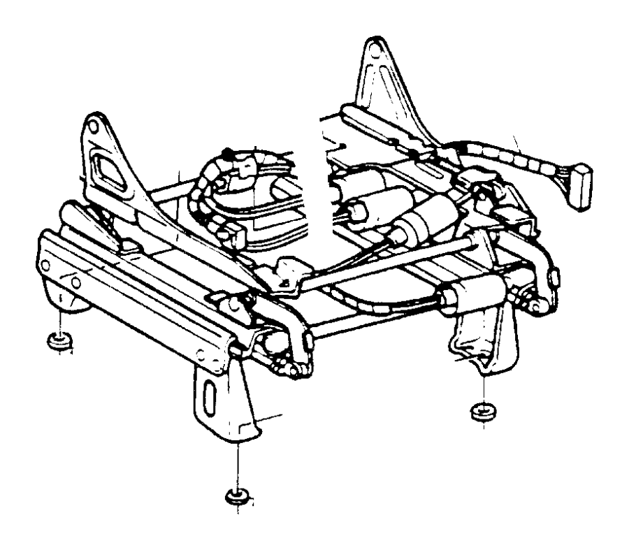 Chrysler Town & Country Cover, shield. Front power seat adjuster, seat ...