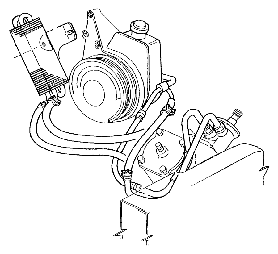 Dodge Dakota Hose. Power Steering Return. [[-cooler - Power Steering 